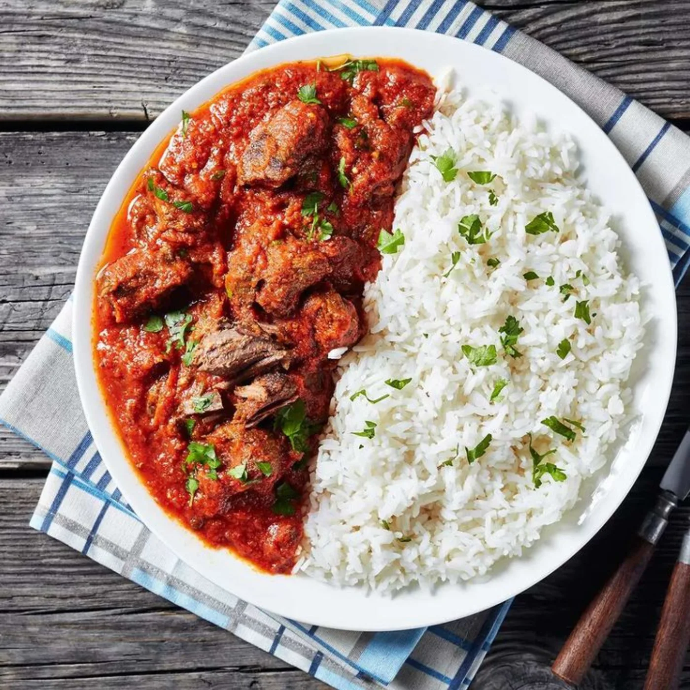 Beef Stew & Rice