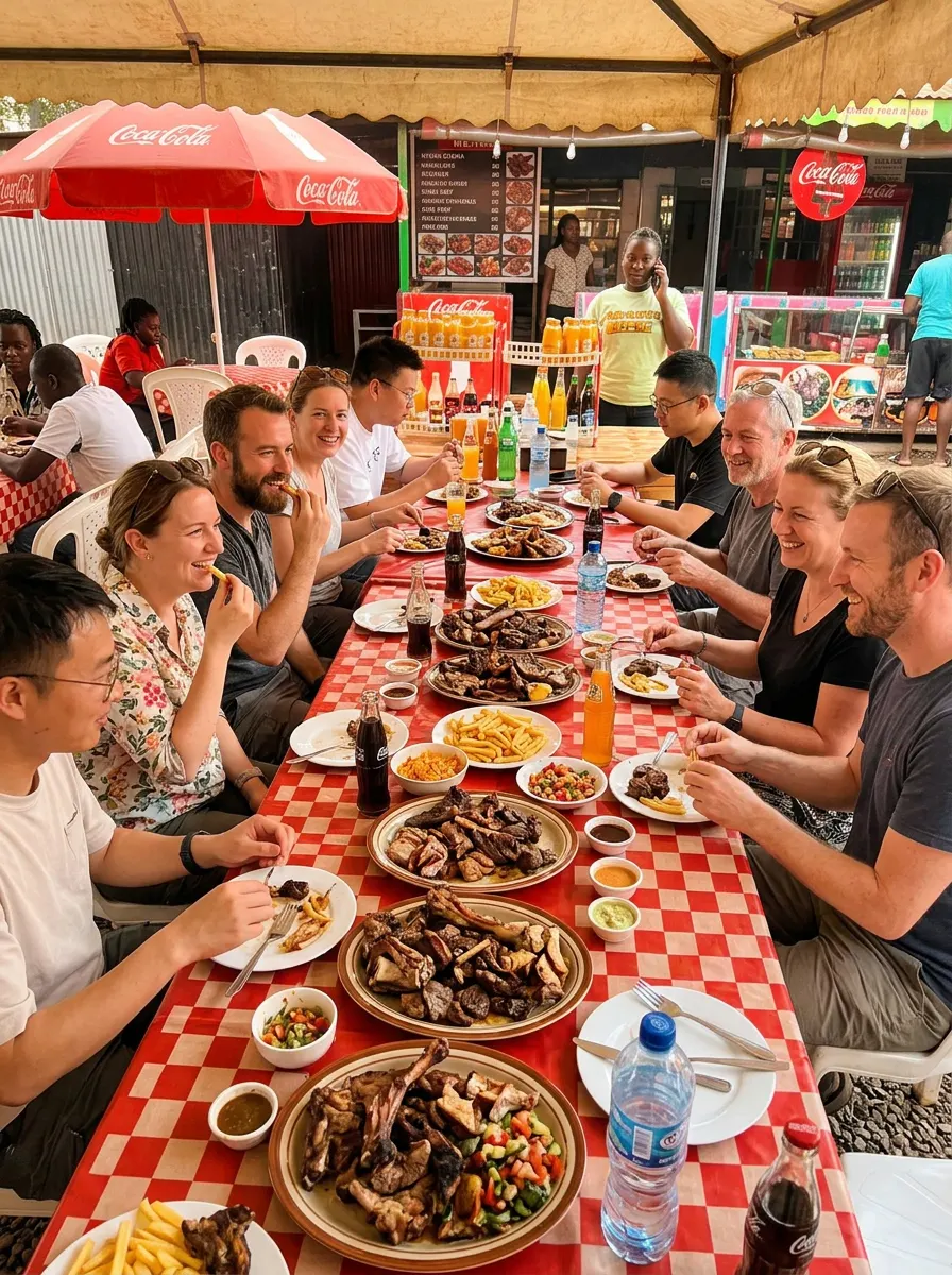 Guests dining at Mwangaza Hotel (Railways)
